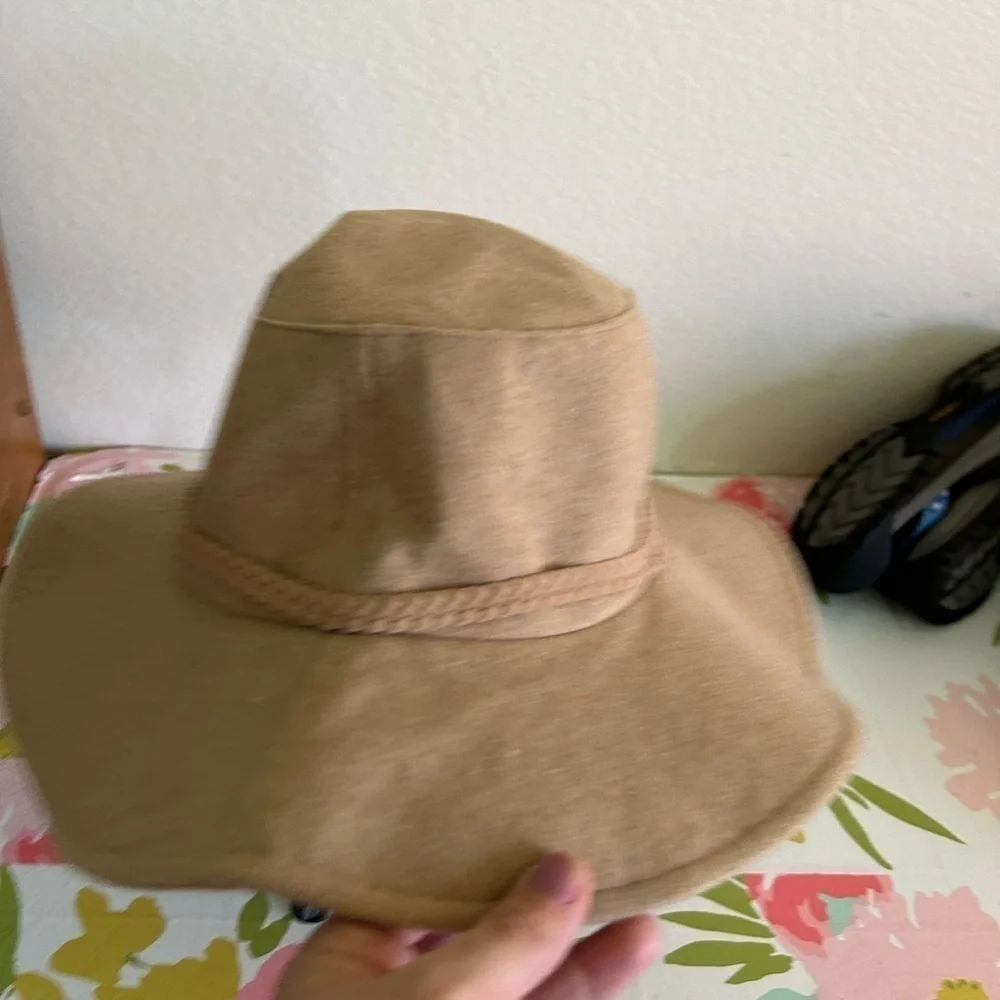 NWT ASN Harper Floppy Hat Tan Felt FabFitFun Boho Anthropology Packable Wide $68